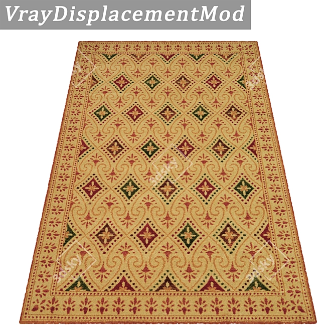 High-Quality Carpets Set - 3 Variants 3D model image 3