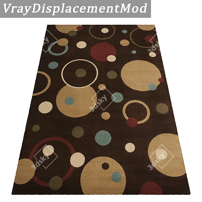 Luxury Set of 3 High-Quality Carpets 3D model image 3