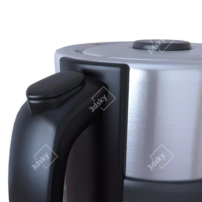 Sleek Stainless Steel Kettle 3D model image 3