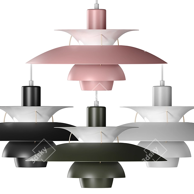 Louis Poulsen PH 5 Pendant Light: Timelessly Stylish Illumination 3D model image 1