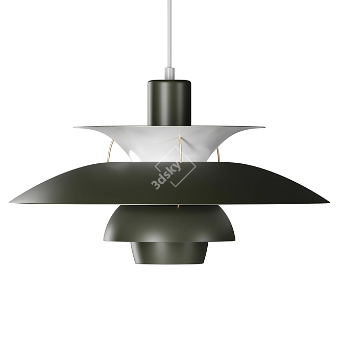 Louis Poulsen PH 5 Pendant Light: Timelessly Stylish Illumination 3D model image 3