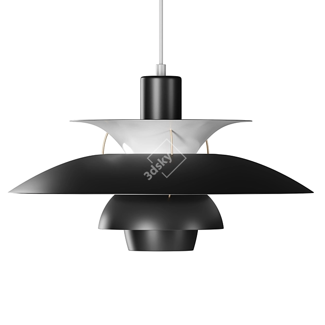 Louis Poulsen PH 5 Pendant Light: Timelessly Stylish Illumination 3D model image 5