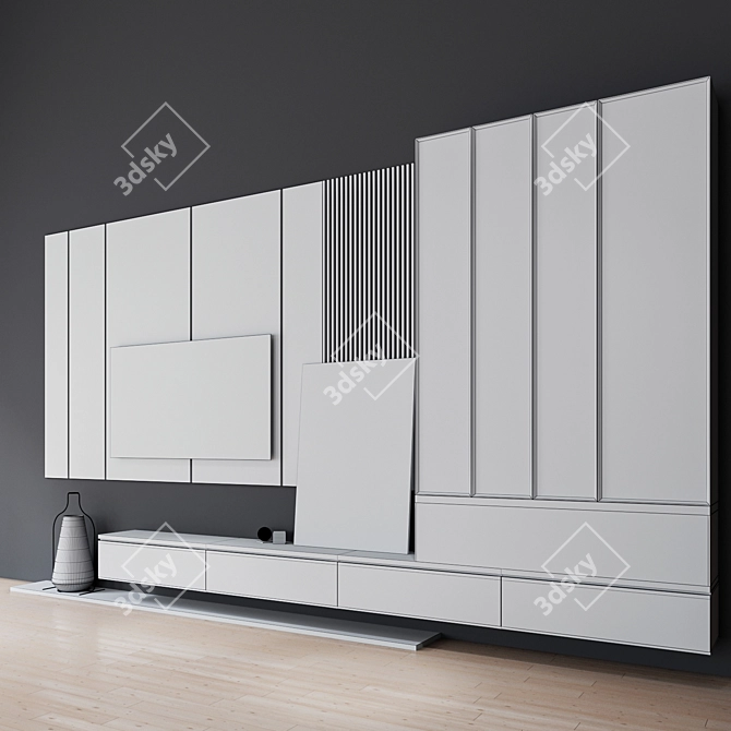 Modern TVzone-39: Sleek Design, High Resolution 3D model image 4