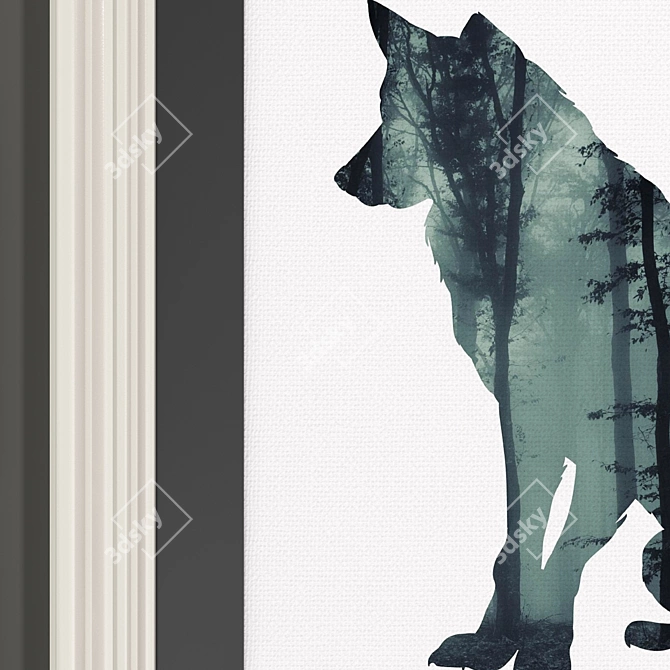 Wild Wolf Set: Modern Art Collection 3D model image 8