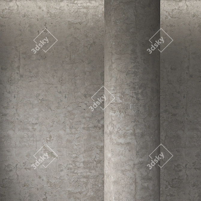 Title: Durable Cement Plaster | High-Quality Texture 3D model image 1