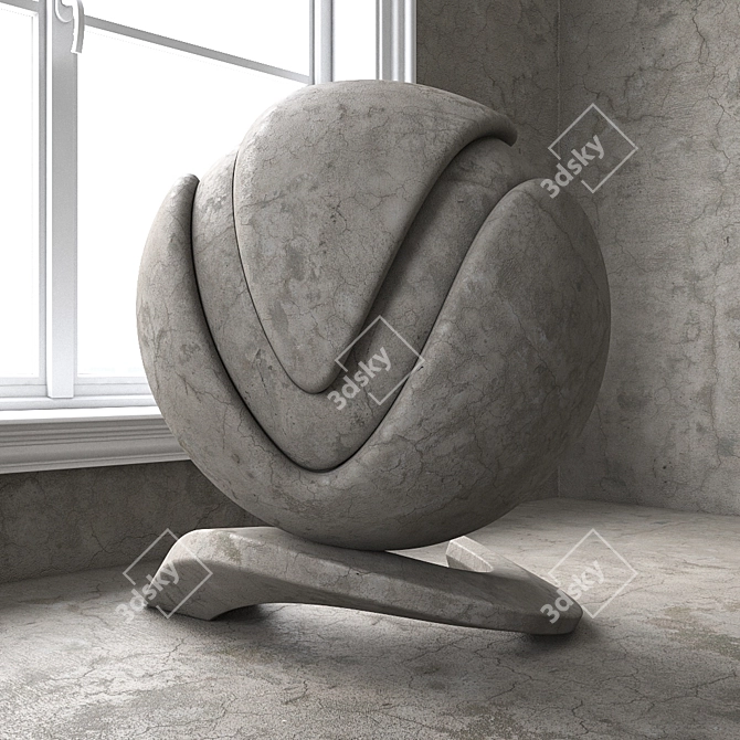 Title: Durable Cement Plaster | High-Quality Texture 3D model image 3