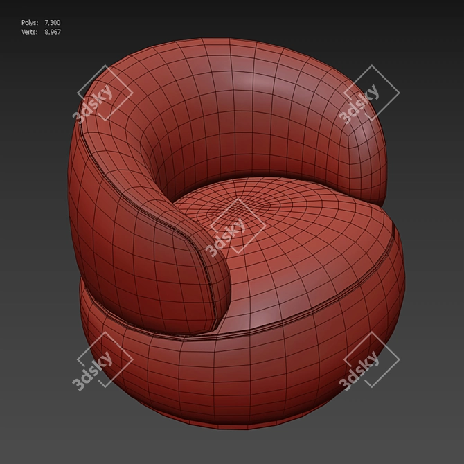 Elevate Your Space with Orbit Armchair 3D model image 5