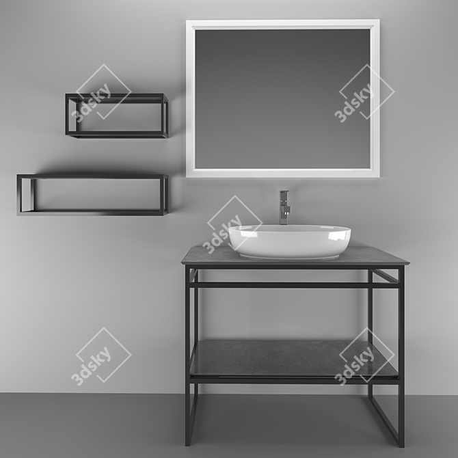 Plaza Next: Perfect Bathroom Furniture 3D model image 4