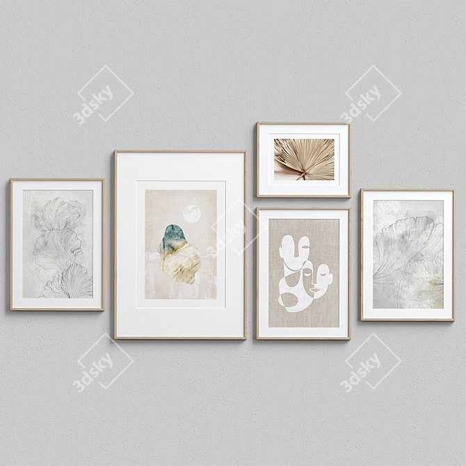 Elegant Interior Picture Frames Set 3D model image 4