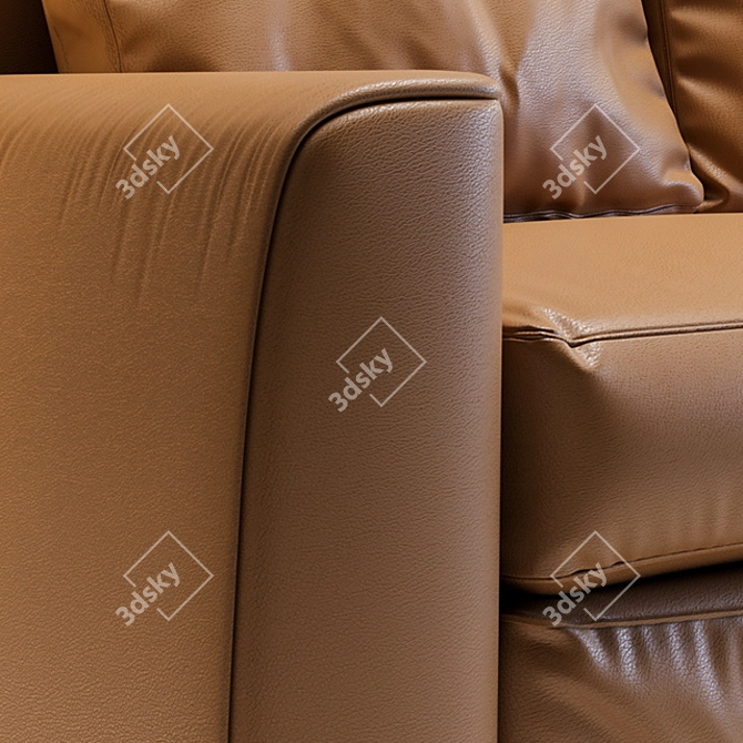 Versatile Comfort: NATUZZI-LEAF 3188 3D model image 2