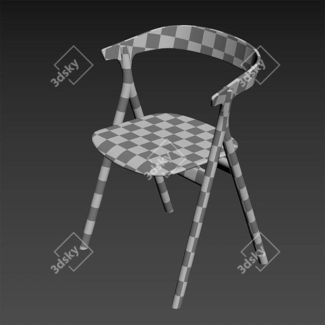  Scandinavian Inspired Yksi Chair 3D model image 4