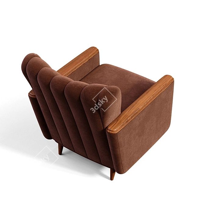 Elegant Single Seater Sofa 3D model image 3