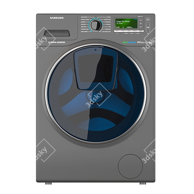 Samsung WW8500K Washing Machine: High-Performance Laundry Solution 3D model image 1