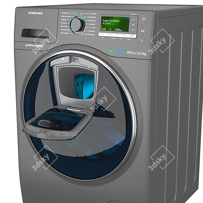 Samsung WW8500K Washing Machine: High-Performance Laundry Solution 3D model image 2