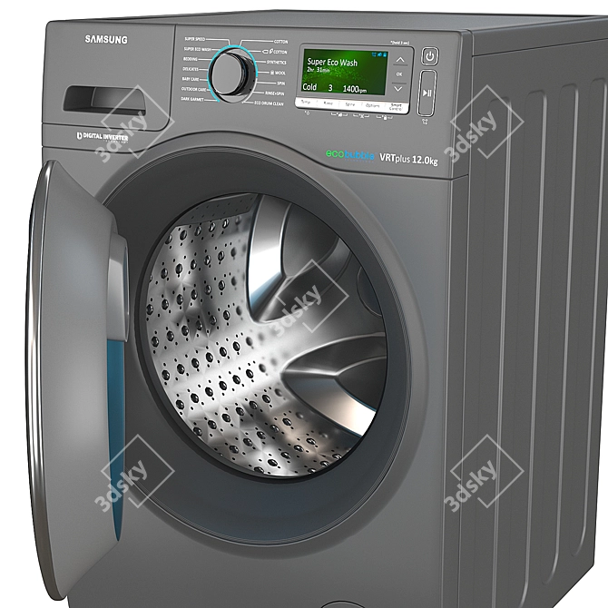 Samsung WW8500K Washing Machine: High-Performance Laundry Solution 3D model image 3