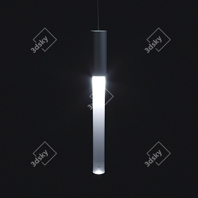 Modern Acrylic Tube Pendant Lamp 3D model image 1