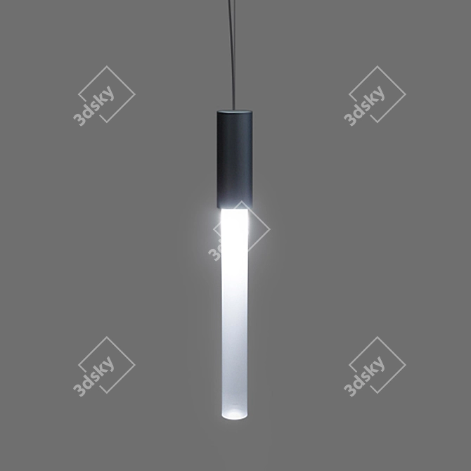 Modern Acrylic Tube Pendant Lamp 3D model image 3