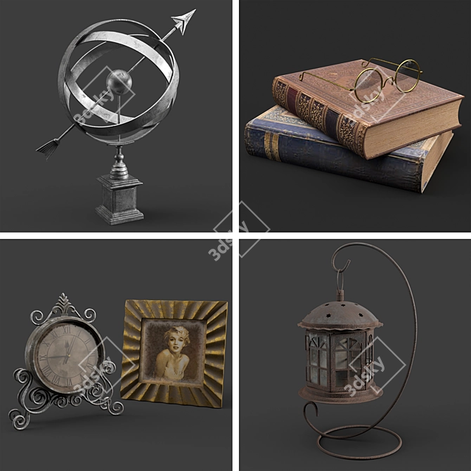 Vintage Collection: Classic Decor Set 3D model image 1