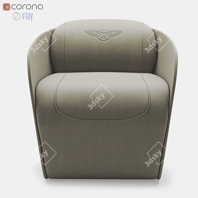 Luxury Bentley Rugby Armchair 3D model image 2