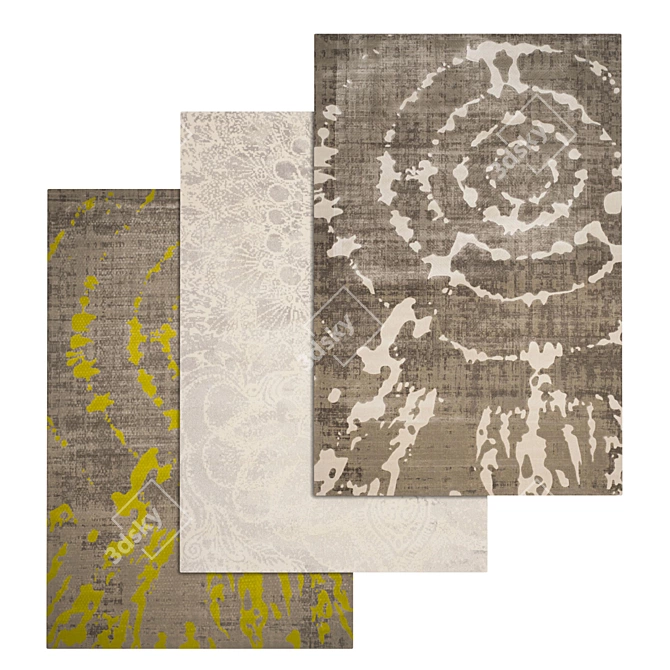 Luxury Carpet Set: High-Quality Textures, Various Versions 3D model image 1