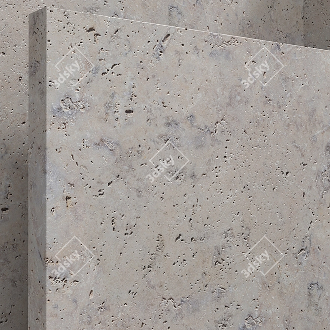 Seamless Stone & Concrete Material Set 3D model image 3