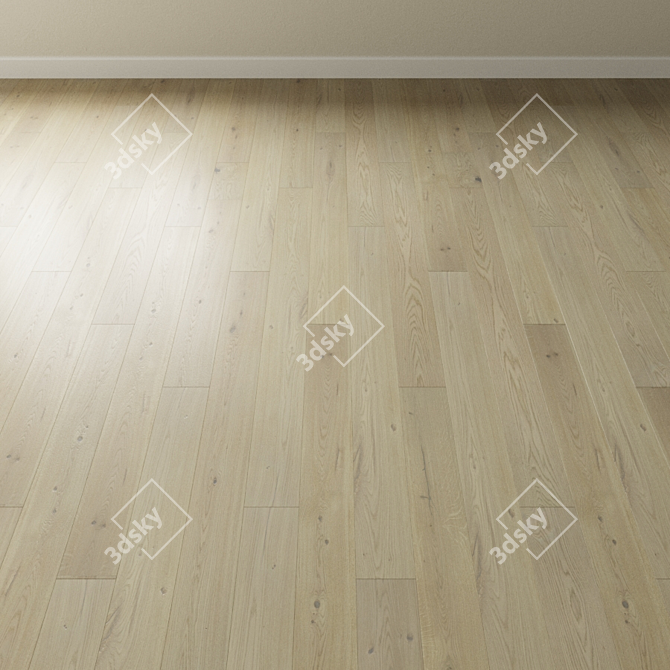 Elegant Oak Chevron: Inspire Your Space 3D model image 2