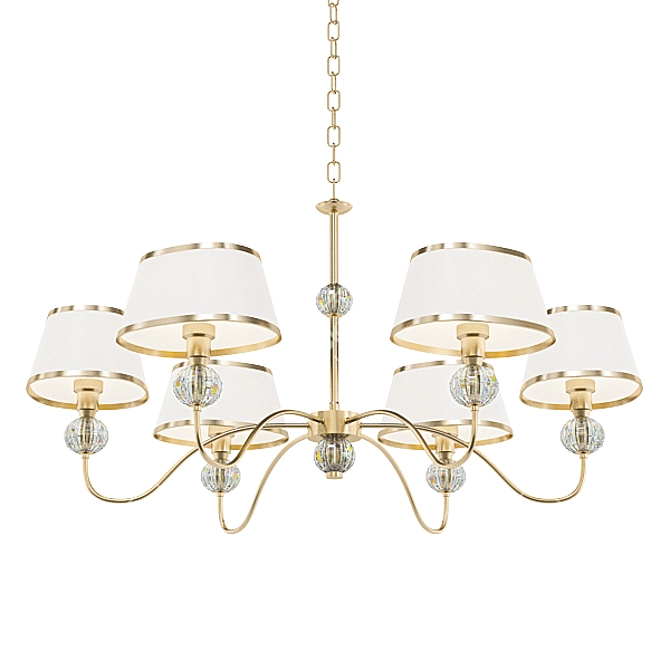 Contemporary Glass Chandelier Collection 3D model image 5