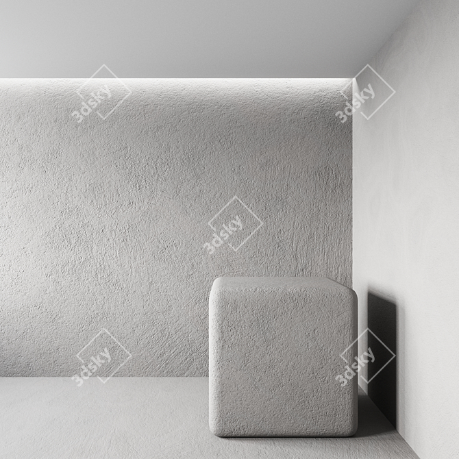 Seamless Plaster Texture Set 3D model image 1