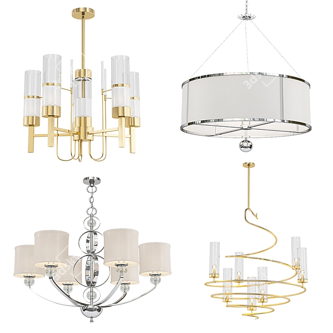 Modern Chandelier Collection 3D model image 1