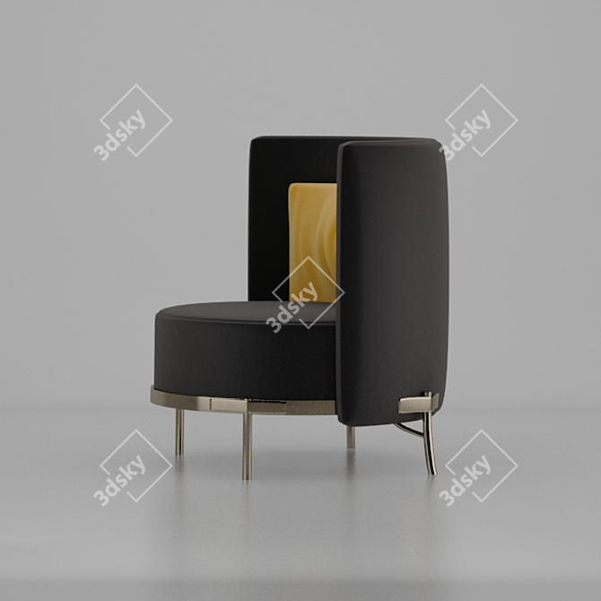 Elegant Minotti Tape Armchair 3D model image 3