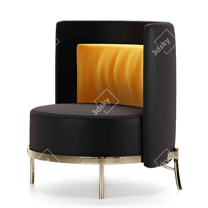 Elegant Minotti Tape Armchair 3D model image 5