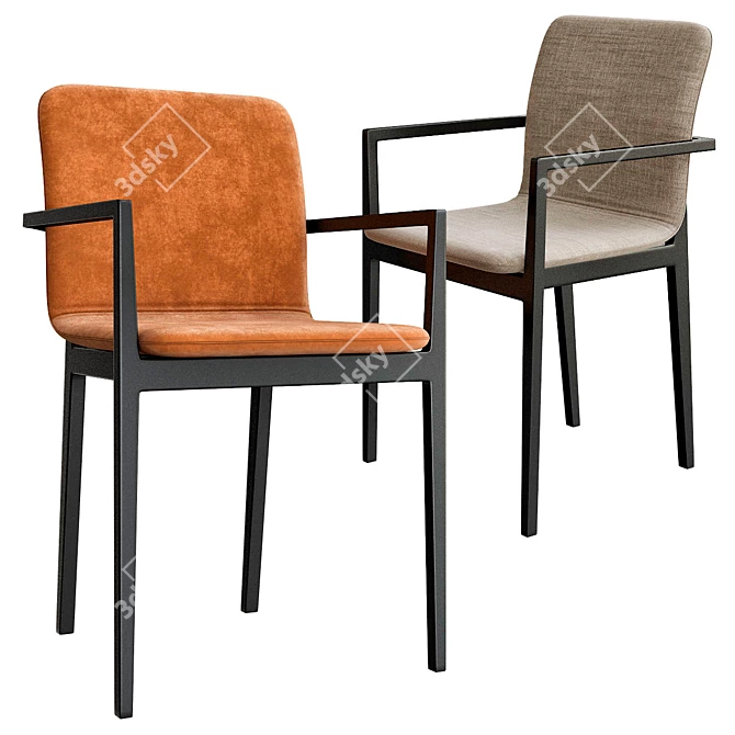 Elegant Porro Garda Chair 3D model image 1