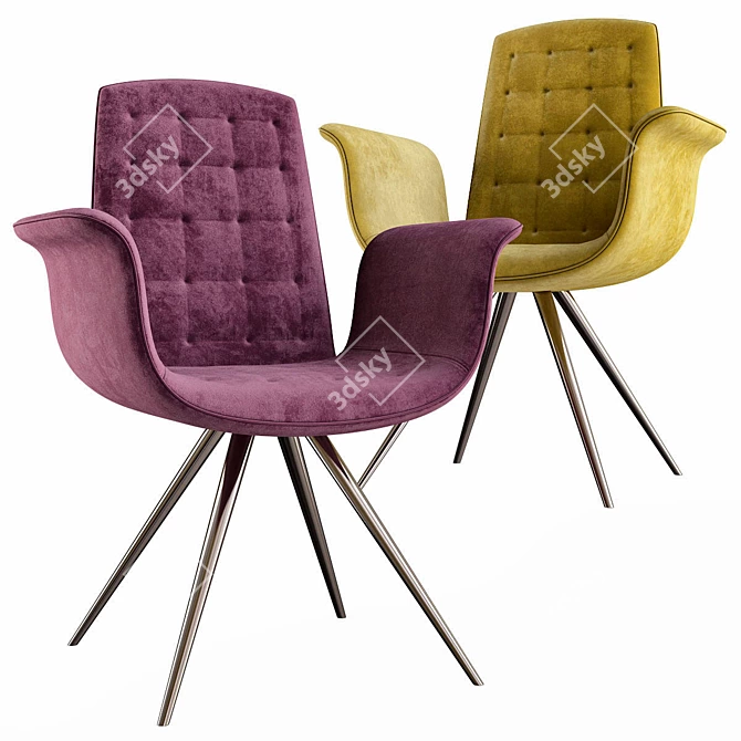 Sleek and Chic: Sesta Modà Chair 3D model image 1