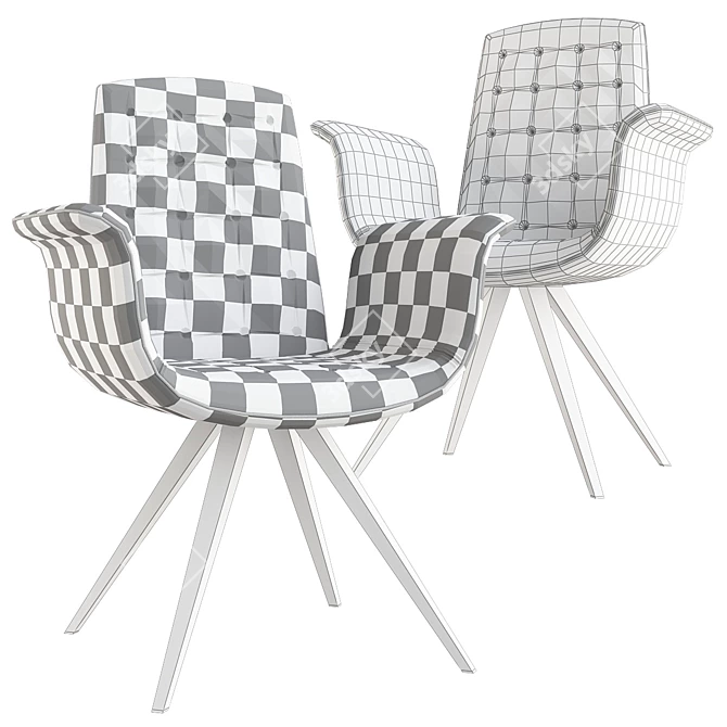 Sleek and Chic: Sesta Modà Chair 3D model image 2