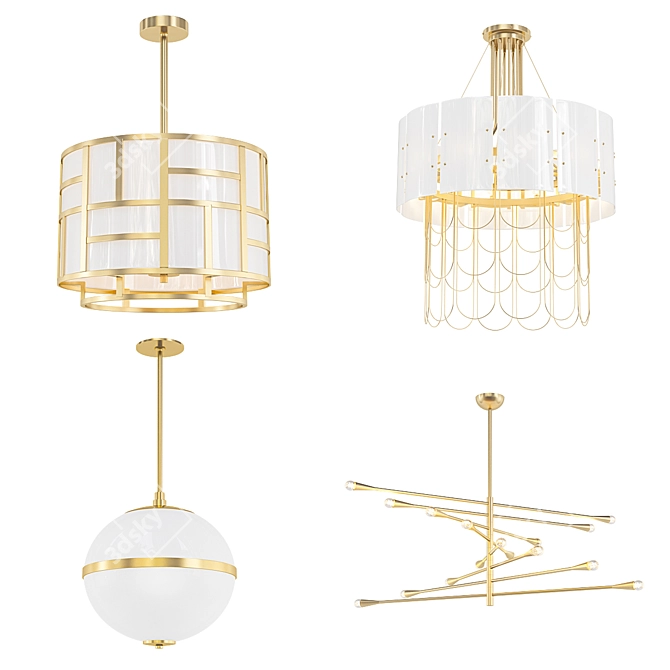 Modern Chandeliers Collection 3D model image 1