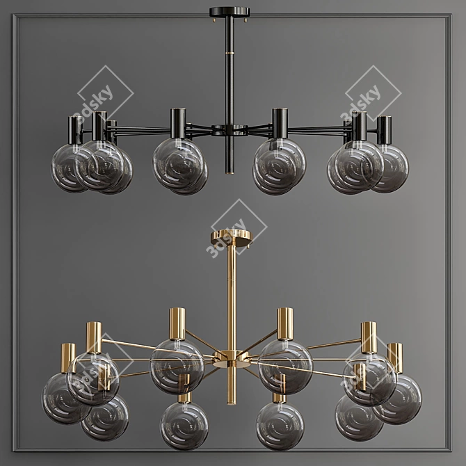 Modern AIDA 10 Ceiling Light 3D model image 1