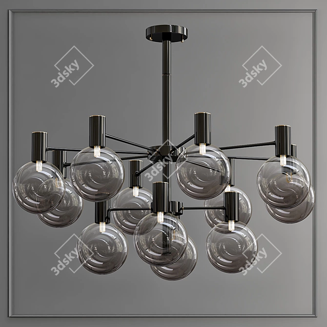 AIDA 2-Storey Plafons Chandelier 3D model image 1