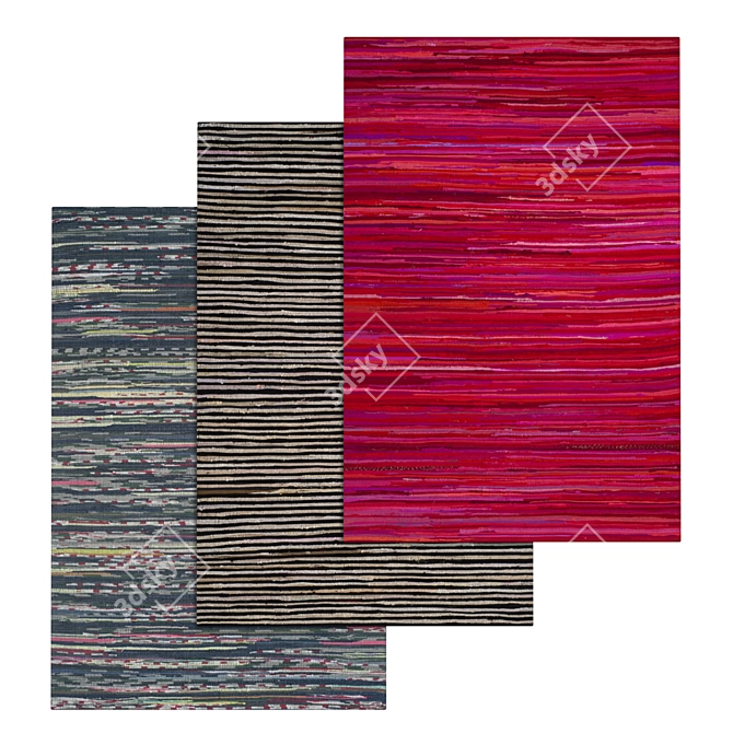 Luxury Carpet Set: High-Quality Textures 3D model image 1