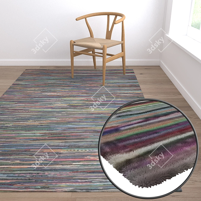 Premium Carpet Set - High-Quality Textures 3D model image 5
