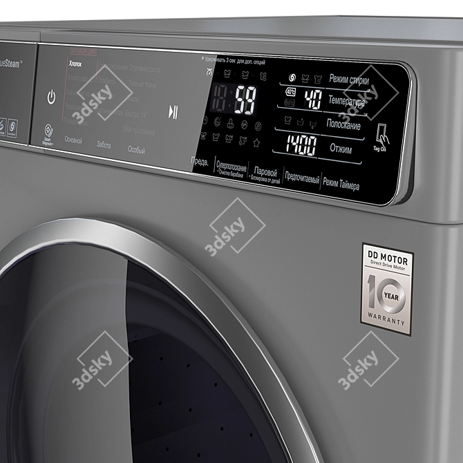 LG F14U1JBS6 600mm Washing Machine 3D model image 4