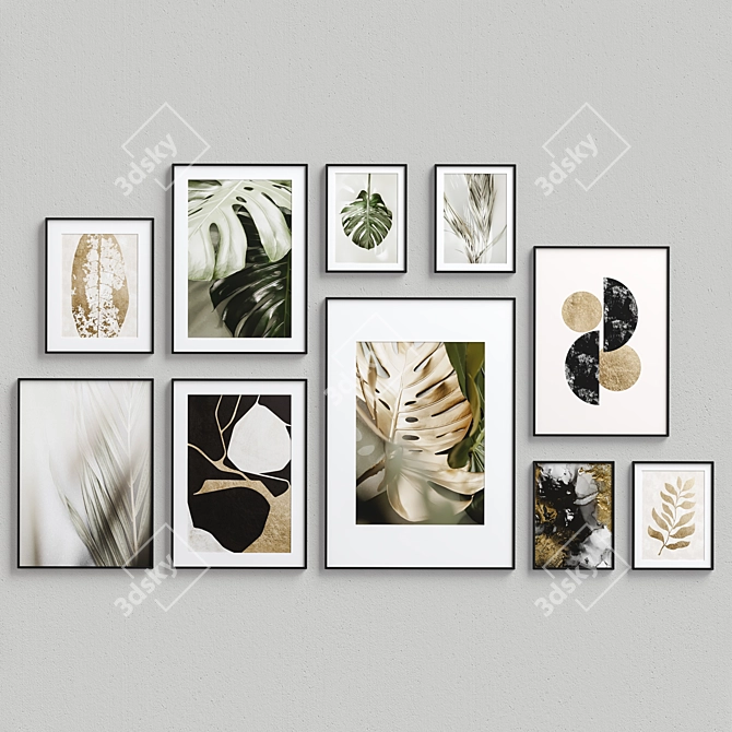 Elegant Interior Picture Frames 3D model image 1