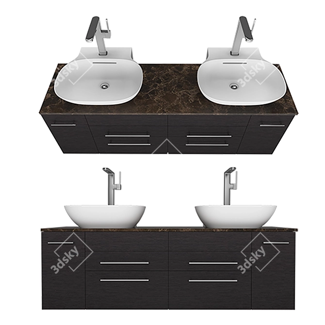 Laufen Ino Porcelain Sink 3D model image 2