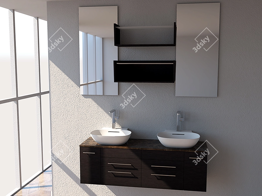 Laufen Ino Porcelain Sink 3D model image 3