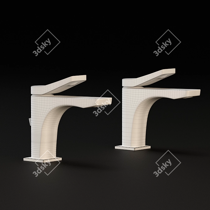 Gessi Rilievo Chrome Faucets 3D model image 3