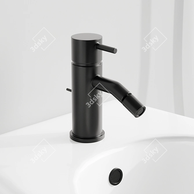 Globo 4all Bidet Set: Devit Mixer & Geberit Flush Button 3D model image 3