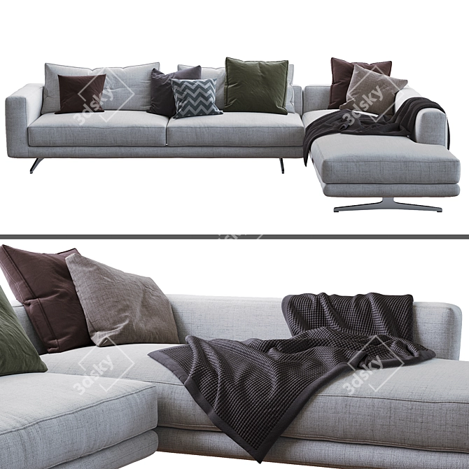 Campiello Flexform Sofa: Modern Comfort 3D model image 2