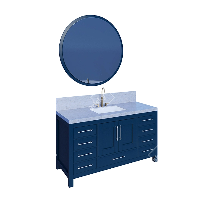 Kendall Blue Vanity Set 3D model image 3