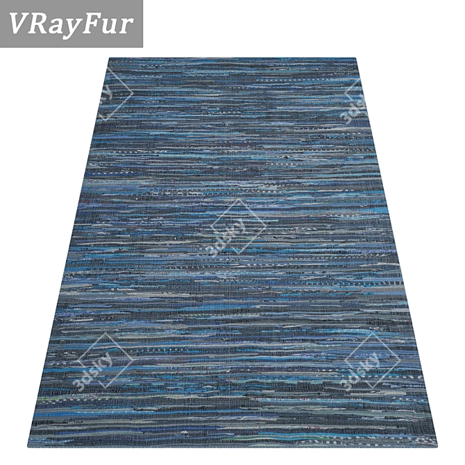 High-Quality 3-Piece Carpet Set 3D model image 2