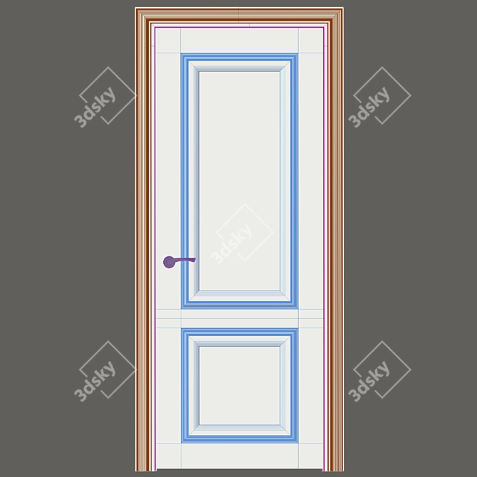 Classica Baguette 2: Elegant Provance Interior Doors 3D model image 3