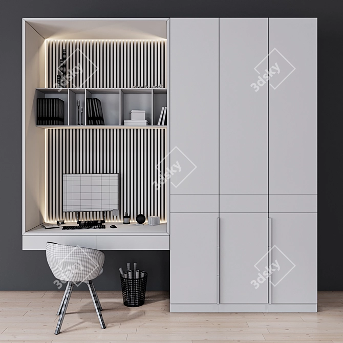 Title: Versatile Workplace Desk Solution 3D model image 5